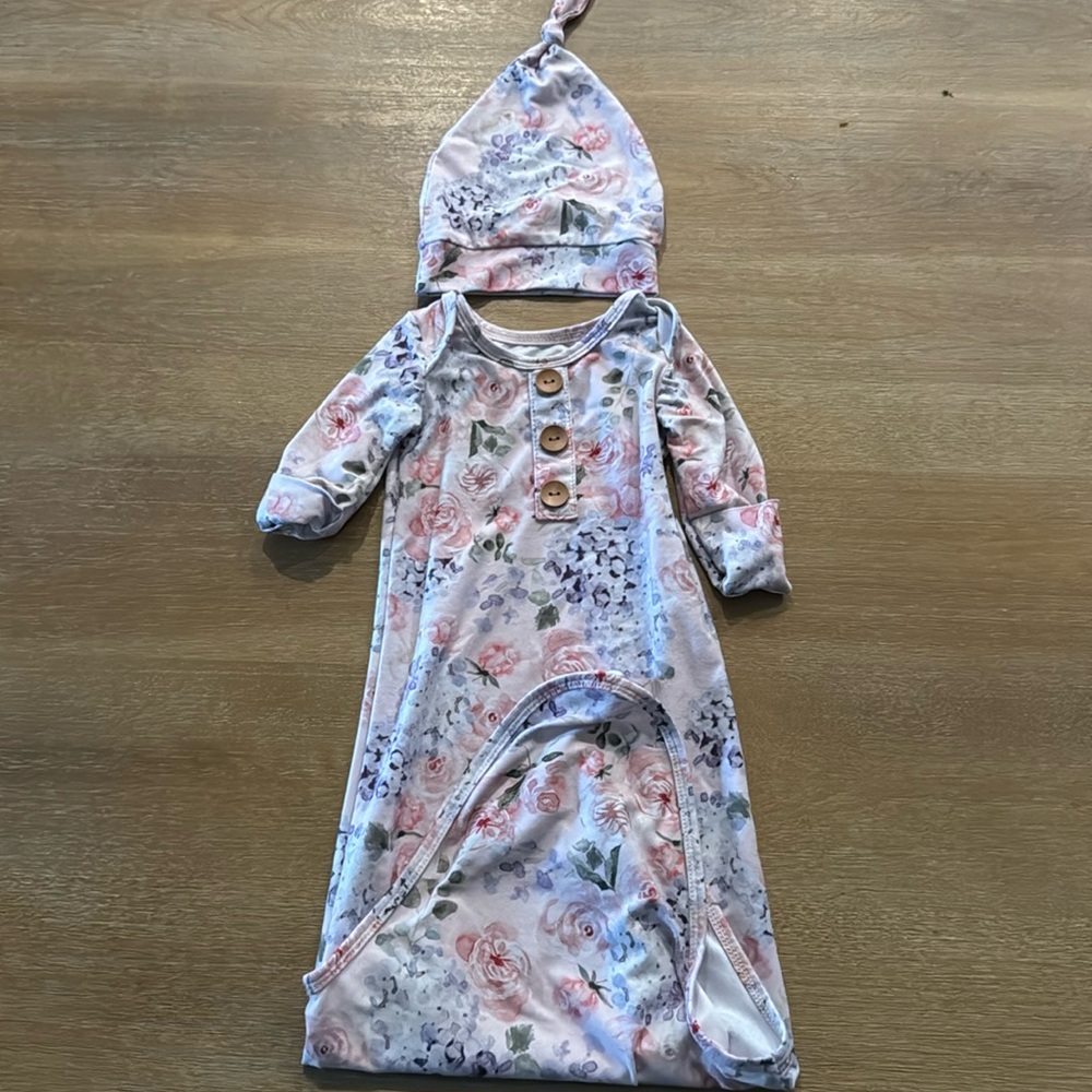 NB Caden Lane knot gown with hat